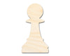 Unfinished Wood Pawn Chess Piece Shape | DIY Craft Cutout | up to 46" DIY
