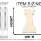 Unfinished Wood Rook Chess Piece Shape | DIY Craft Cutout | up to 46" DIY