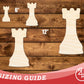 Unfinished Wood Rook Chess Piece Shape | DIY Craft Cutout | up to 46" DIY