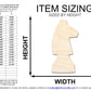 Unfinished Wood Knight Chess Piece Shape | DIY Craft Cutout | up to 46" DIY