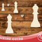 Unfinished Wood Bishop Chess Piece Shape | DIY Craft Cutout | up to 46" DIY