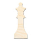 Unfinished Wood Queen Chess Piece Shape | DIY Craft Cutout | up to 46" DIY