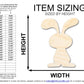 Unfinished Wood Cartoon Bunny Shape | DIY Craft Cutout | up to 46" DIY