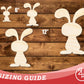 Unfinished Wood Cartoon Bunny Shape | DIY Craft Cutout | up to 46" DIY