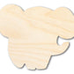Unfinished Wood Cartoon Elephant Shape | DIY Craft Cutout | up to 46" DIY