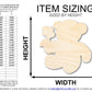 Unfinished Wood Flower Bear Shape | DIY Craft Cutout | up to 46" DIY