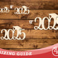 Unfinished Wood Cursive 2025 Shape | DIY Craft Cutout | up to 46" DIY