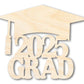 Unfinished Wood 2025 Grad Shape | DIY Craft Cutout | up to 46" DIY