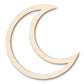 Unfinished Wood Moon Outline Shape | DIY Craft Cutout | up to 46" DIY