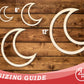 Unfinished Wood Moon Outline Shape | DIY Craft Cutout | up to 46" DIY