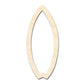 Unfinished Wood Fishtail Surfboard Outline Shape | DIY Craft Cutout | up to 46" DIY