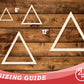 Unfinished Wood Triangle Outline Shape | DIY Craft Cutout | up to 46" DIY