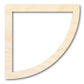 Unfinished Wood Quarter Circle Outline Shape | DIY Craft Cutout | up to 46" DIY