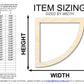 Unfinished Wood Quarter Circle Outline Shape | DIY Craft Cutout | up to 46" DIY