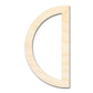 Unfinished Wood Half Circle Outline Shape | DIY Craft Cutout | up to 46" DIY