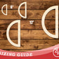 Unfinished Wood Half Circle Outline Shape | DIY Craft Cutout | up to 46" DIY