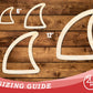 Unfinished Wood Shark Fin Outline Shape | DIY Craft Cutout | up to 46" DIY