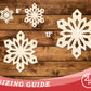 Unfinished Wood Snowflake Oragami Shape | DIY Craft Cutout | up to 46" DIY