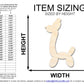 Unfinished Wood Balloon Giraffe Shape | DIY Craft Cutout | up to 46" DIY