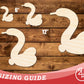Unfinished Wood Balloon Swan Shape | DIY Craft Cutout | up to 46" DIY