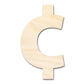 Unfinished Wood Cent Symbol Shape | DIY Craft Cutout | up to 46" DIY