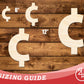 Unfinished Wood Cent Symbol Shape | DIY Craft Cutout | up to 46" DIY
