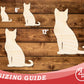 Unfinished Wood Spooky Sitting Cat Shape | DIY Craft Cutout | up to 46" DIY