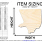 Unfinished Wood Los Angeles LA County Shape | DIY Craft Cutout | up to 46" DIY