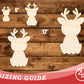 Unfinished Wood Cute Reindeer Shape | DIY Craft Cutout | up to 46" DIY