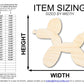 Unfinished Wood Happy Balloon Dog Shape | DIY Craft Cutout | up to 46" DIY