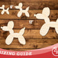 Unfinished Wood Happy Balloon Dog Shape | DIY Craft Cutout | up to 46" DIY