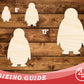 Unfinished Wood Cute Penguin Shape | DIY Craft Cutout | up to 46" DIY