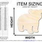 Unfinished Wood Cute Polar Bear Shape | DIY Craft Cutout | up to 46" DIY