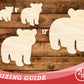 Unfinished Wood Cute Polar Bear Shape | DIY Craft Cutout | up to 46" DIY