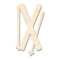 Unfinished Wood Crossed Skis Shape | DIY Craft Cutout | up to 46" DIY