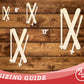 Unfinished Wood Crossed Skis Shape | DIY Craft Cutout | up to 46" DIY
