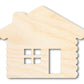Unfinished Wood Log Cabin Shape | DIY Craft Cutout | up to 46" DIY