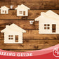 Unfinished Wood Log Cabin Shape | DIY Craft Cutout | up to 46" DIY
