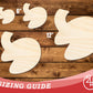 Unfinished Wood Open Fortune Cookie Shape | DIY Craft Cutout | up to 46" DIY