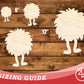 Unfinished Wood Fuzzy Ball Monster Shape | DIY Craft Cutout | up to 46" DIY