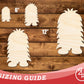 Unfinished Wood Shaggy Monster Shape | DIY Craft Cutout | up to 46" DIY