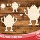 Unfinished Wood Scary Monster Shape | DIY Craft Cutout | up to 46" DIY