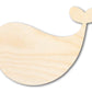 Unfinished Wood Cute Whale Shape | DIY Craft Cutout | up to 46" DIY