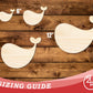 Unfinished Wood Cute Whale Shape | DIY Craft Cutout | up to 46" DIY