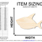 Unfinished Wood Cute Shark Shape | DIY Craft Cutout | up to 46" DIY