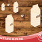 Unfinished Wood Milk Carton Shape | DIY Craft Cutout | up to 46" DIY