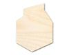 Unfinished Wood Short Milk Carton Shape | DIY Craft Cutout | up to 46" DIY