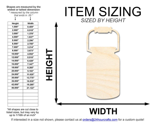 Unfinished Wood Large Jug Shape | DIY Craft Cutout | up to 46" DIY