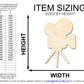 Unfinished Wood Tripod Film Camera Shape | DIY Craft Cutout | up to 46" DIY