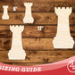Unfinished Wood Chess Rook Shape | DIY Craft Cutout | up to 46" DIY